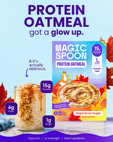 Magic Spoon Cereal ad: Breakfast With Benefits: Protein Oatmeal 🥣 💪🏽
