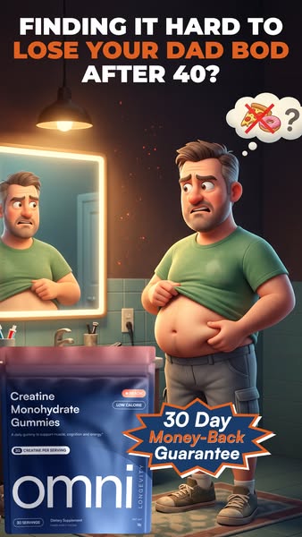 OMNI Longevity ad: Creatine Made Delicious 🍉 🍑