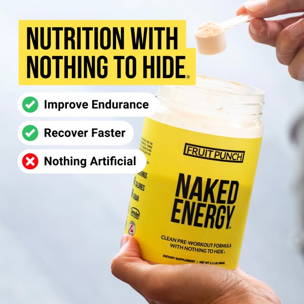 Naked Nutrition ad: Clean Energy. Peak Performance.