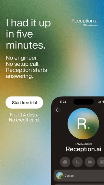 ElevenLabs ad: Free Trial. No Credit Card.