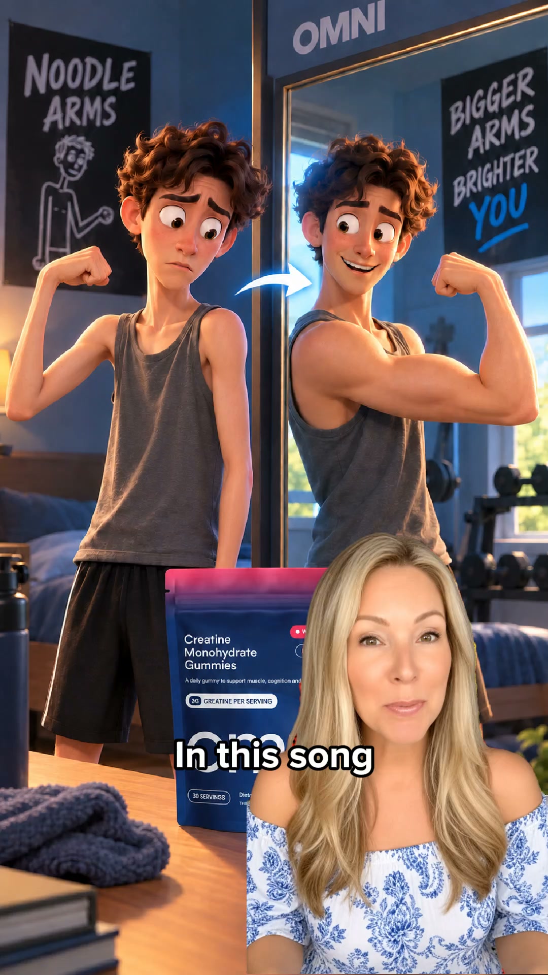 OMNI Longevity ad: Noodle Arms? Try This First
