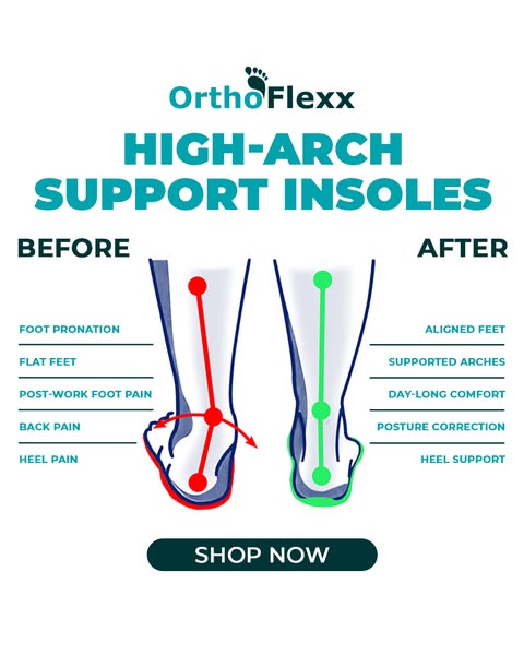 OrthoFlexx ad: Arch Support That Doesn't Collapse