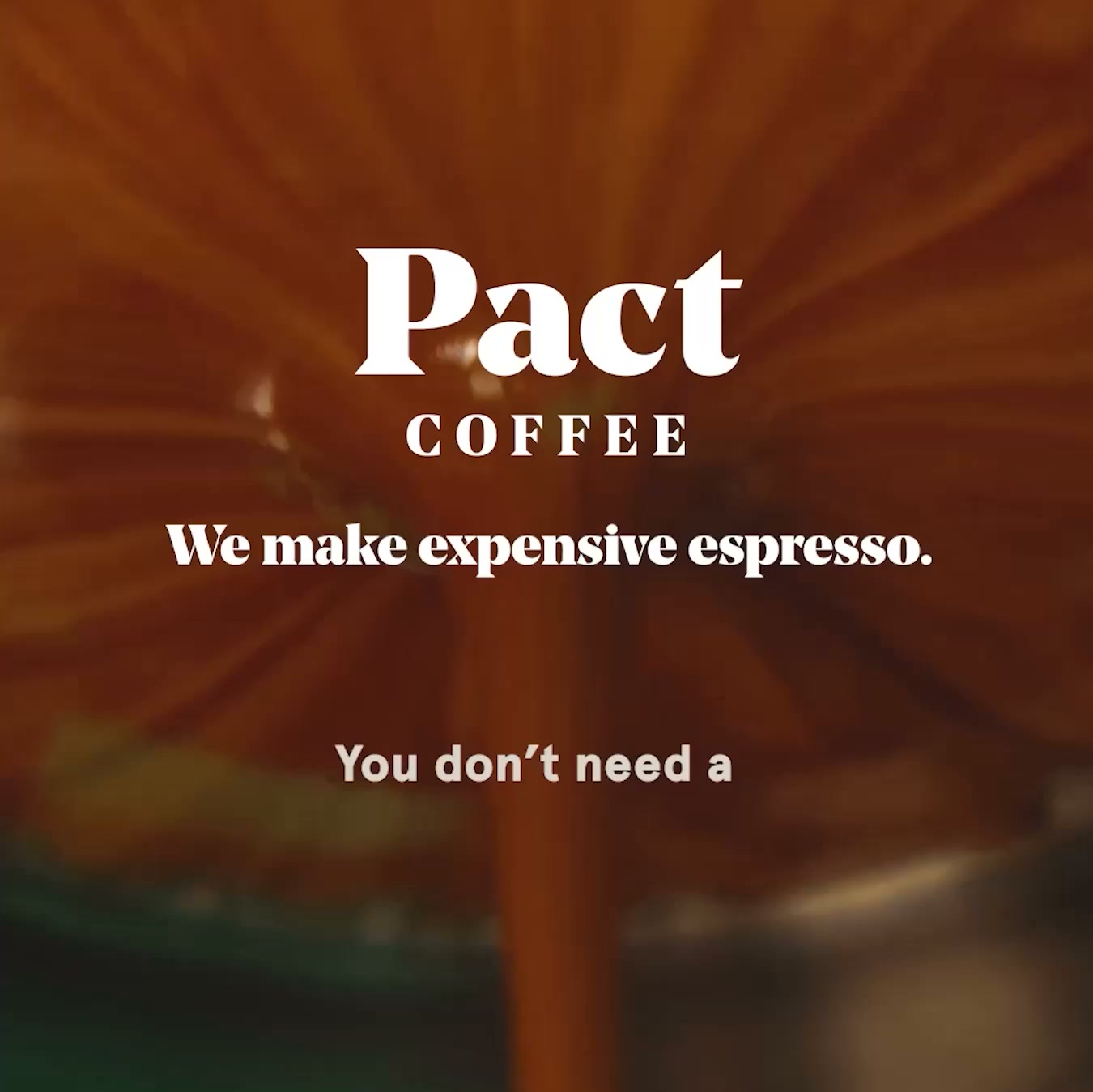 Pact Coffee ad: Freshly roasted to order ☕