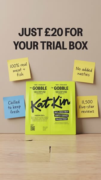 KatKin ad: 100% fresh meat for healthy cats
