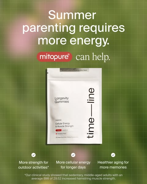 Timeline Longevity ad: Energize Your Cells With Mitopure®