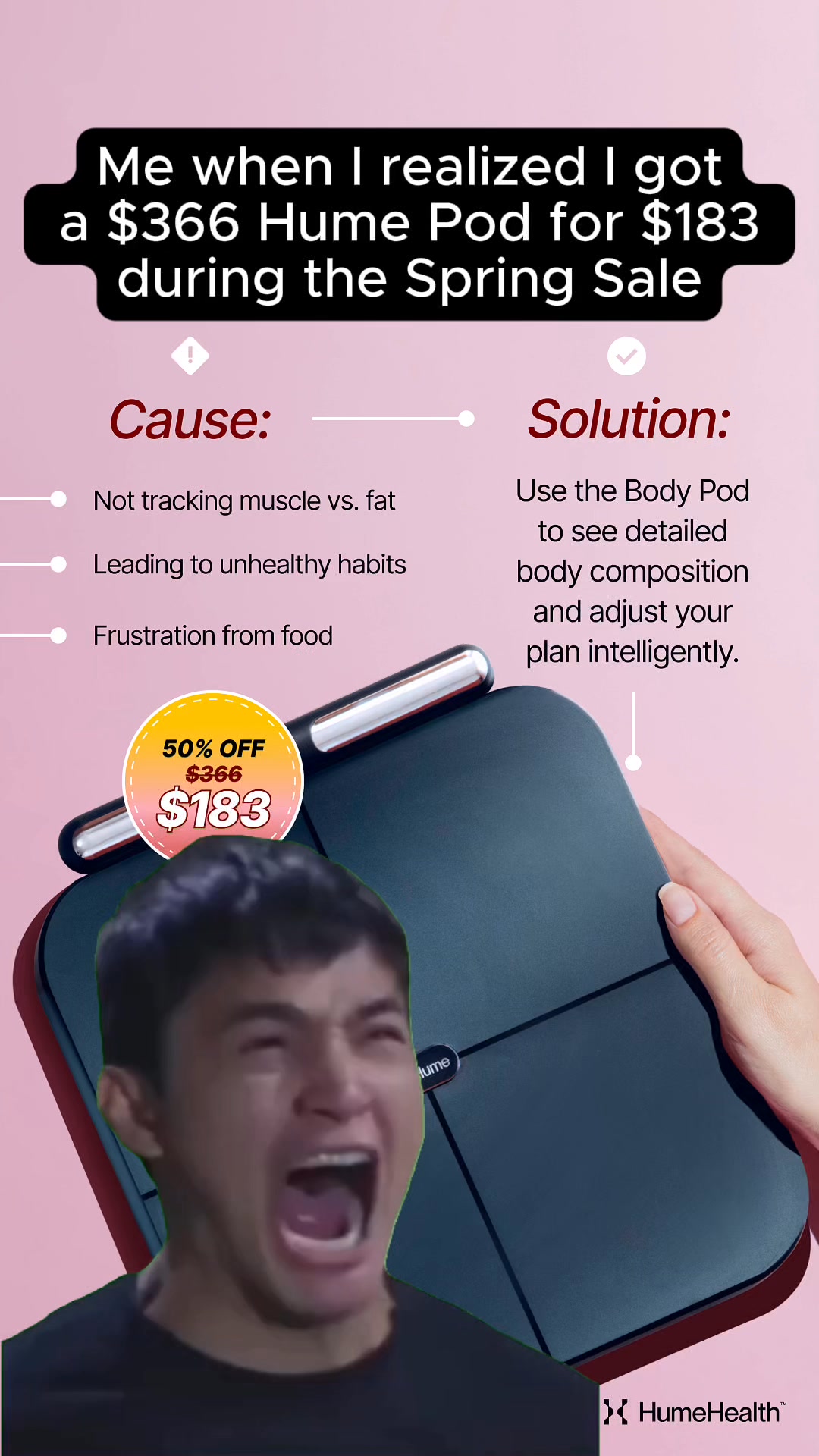 Hume Health ad: 50% Off - Code: SPRING50