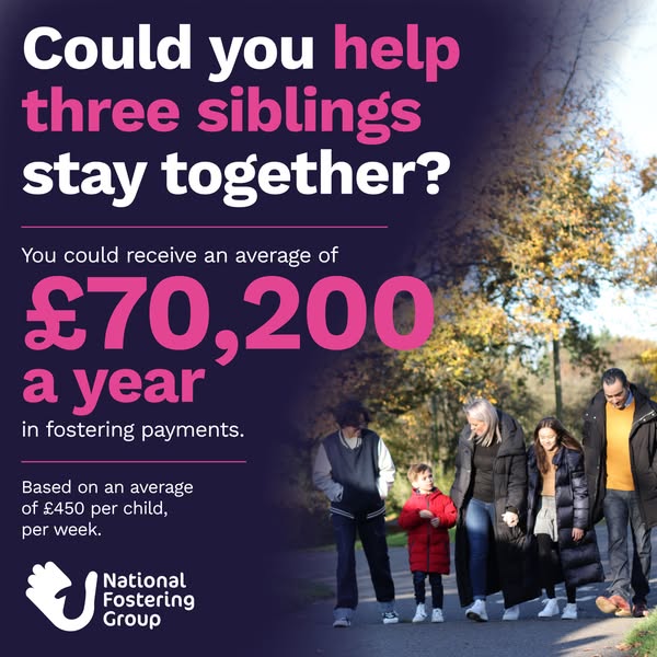 National Fostering Group ad: Could you foster siblings? 🏡