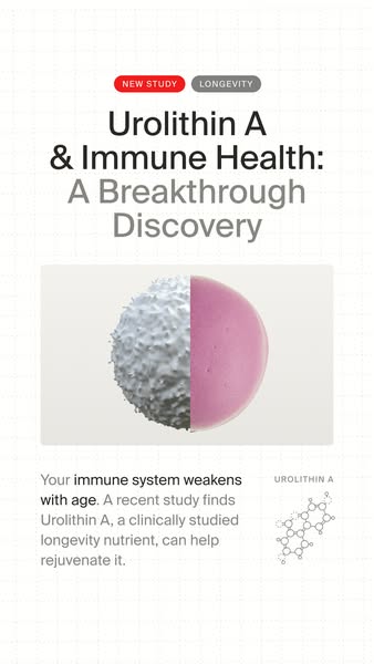 Timeline Longevity ad: Rejuvenate Immune Function With Mitopure®
