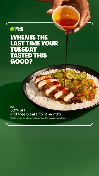 HelloFresh ad: Dinnertime sorted
