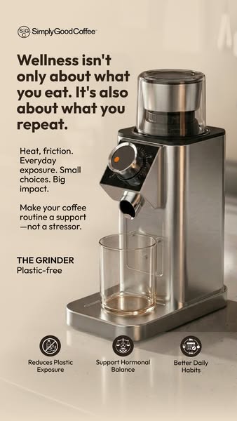 Simply Good Coffee ad: Plastic-Free grinding!