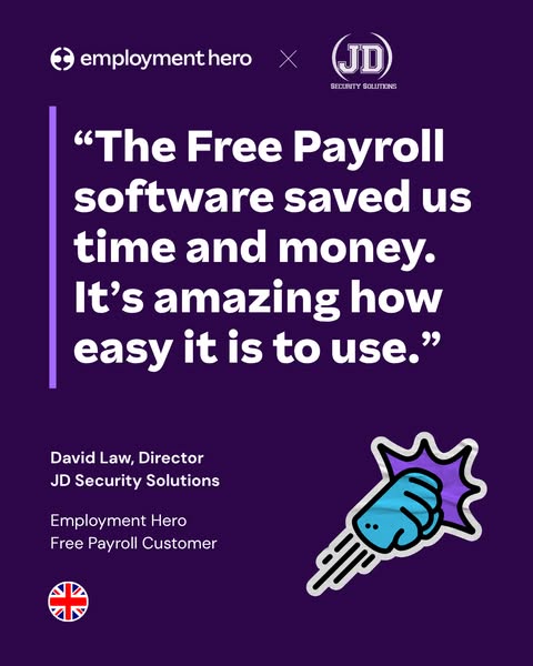 Employment Hero ad: Pay Nothing for Payroll