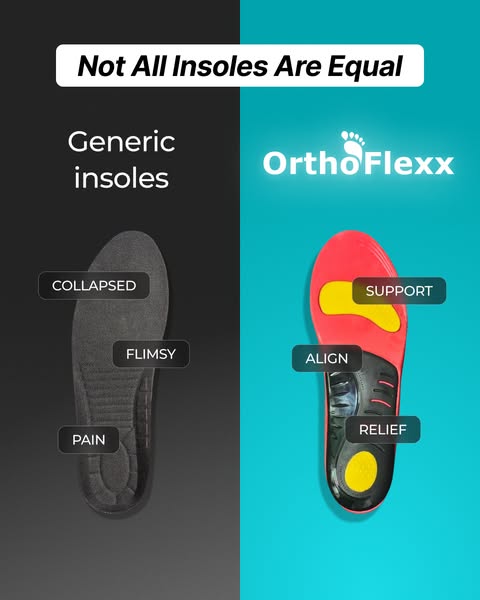 OrthoFlexx ad: Arch Support That Doesn't Collapse