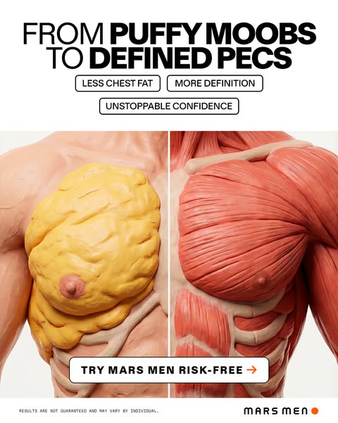 Mars Men ad: Flush Estrogen. Define Pecs.