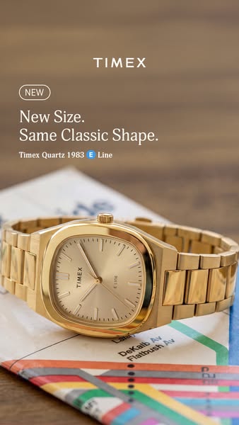 Timex ad: New Size. New Bracelet.