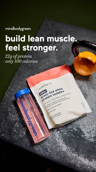 mindbodygreen ad: Your protein just got a glow-up. 💧