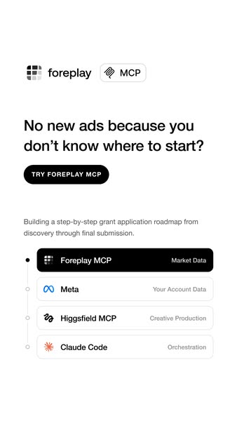 foreplay.co ad: Give your AI your entire ad stack