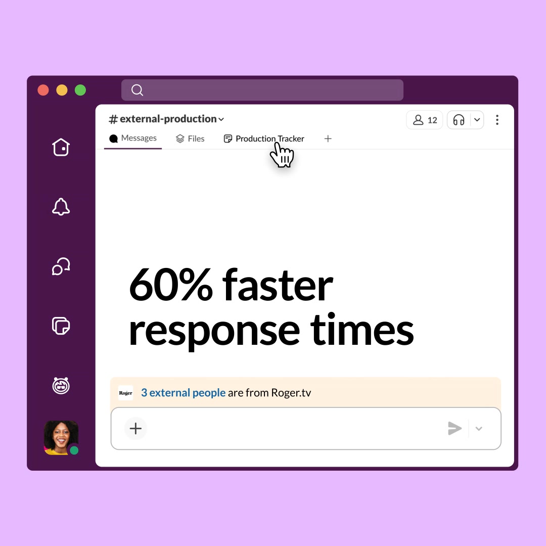 Slack ad: Collab quicker in Slack.
