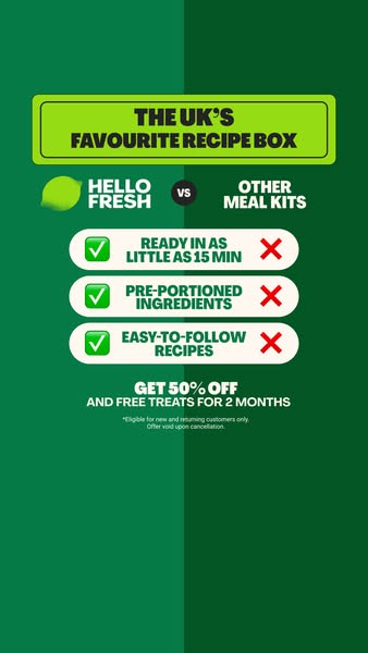 HelloFresh ad: Dinnertime sorted