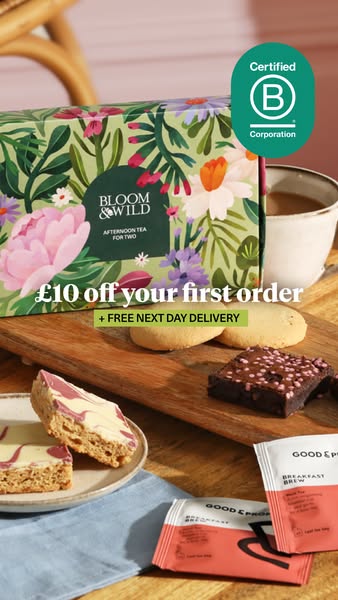 Bloom & Wild ad: £10 off your first order
