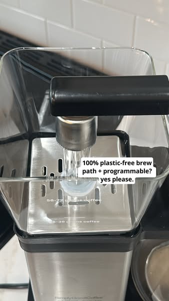 Simply Good Coffee ad: Programmable Plastic-Free Brewing!