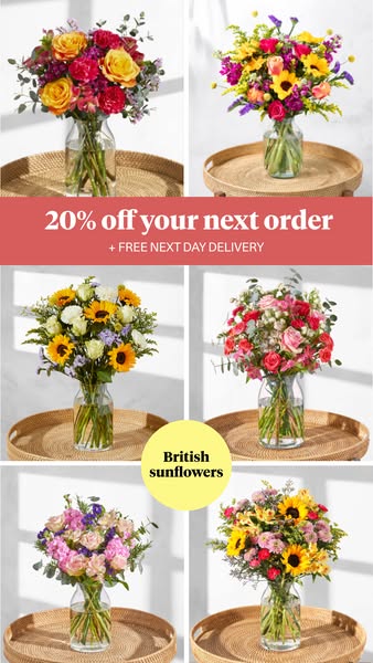 Bloom & Wild ad: 20% off your next order