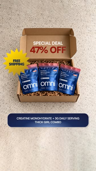 OMNI Longevity ad: Creatine Made Delicious 🍉 🍑