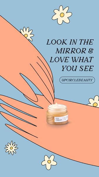 UpCircle ad: "My dark circles are gone for good"☕✨