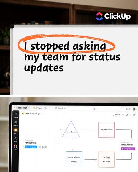 ClickUp ad: Outgrow the workarounds