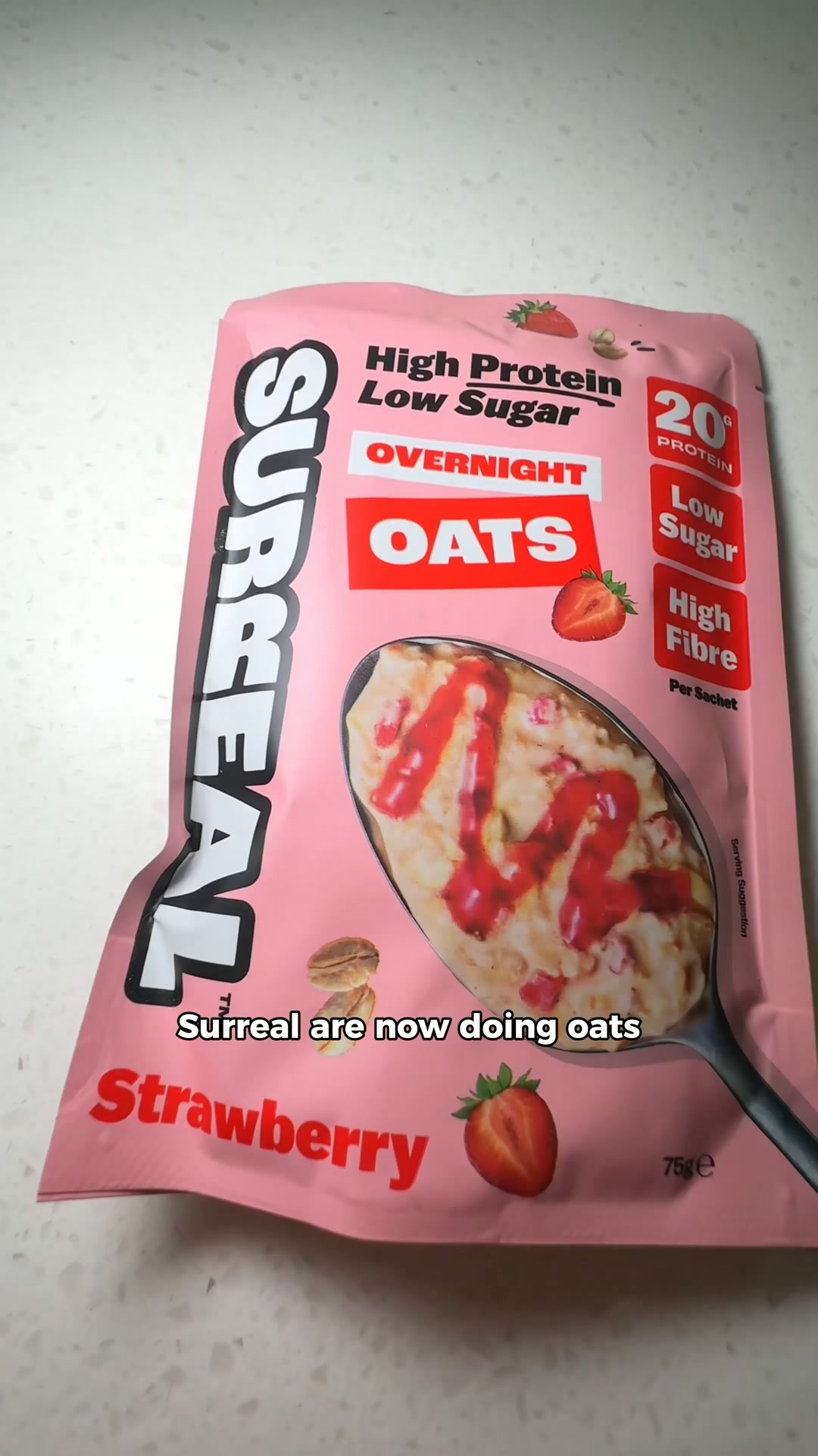 Surreal ad: 20g protein. Under 5 minutes.