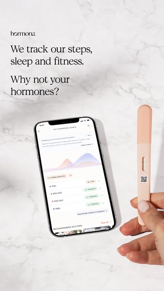 Hormona ad: Stop guessing. Start tracking your hormones.