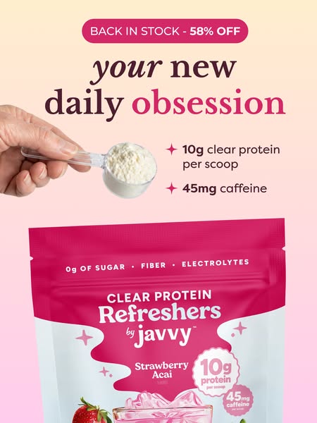 Javvy ad: STRAWBERRY AÇAÍ IS BACK 🍓✨