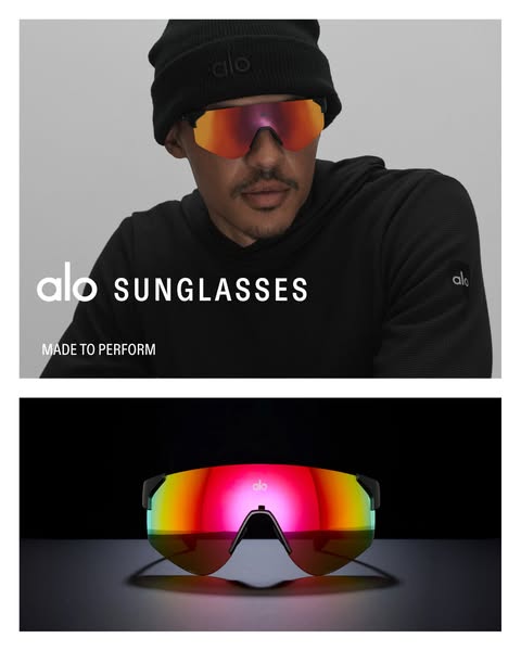 Alo Yoga ad: ALO Sunglasses Collection