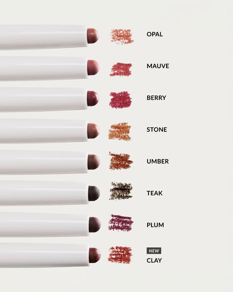 REFY ad: Blur Liner. Instantly fuller lips, effortlessly. No need to blend, soften or blur. Now available in new shade Clay.