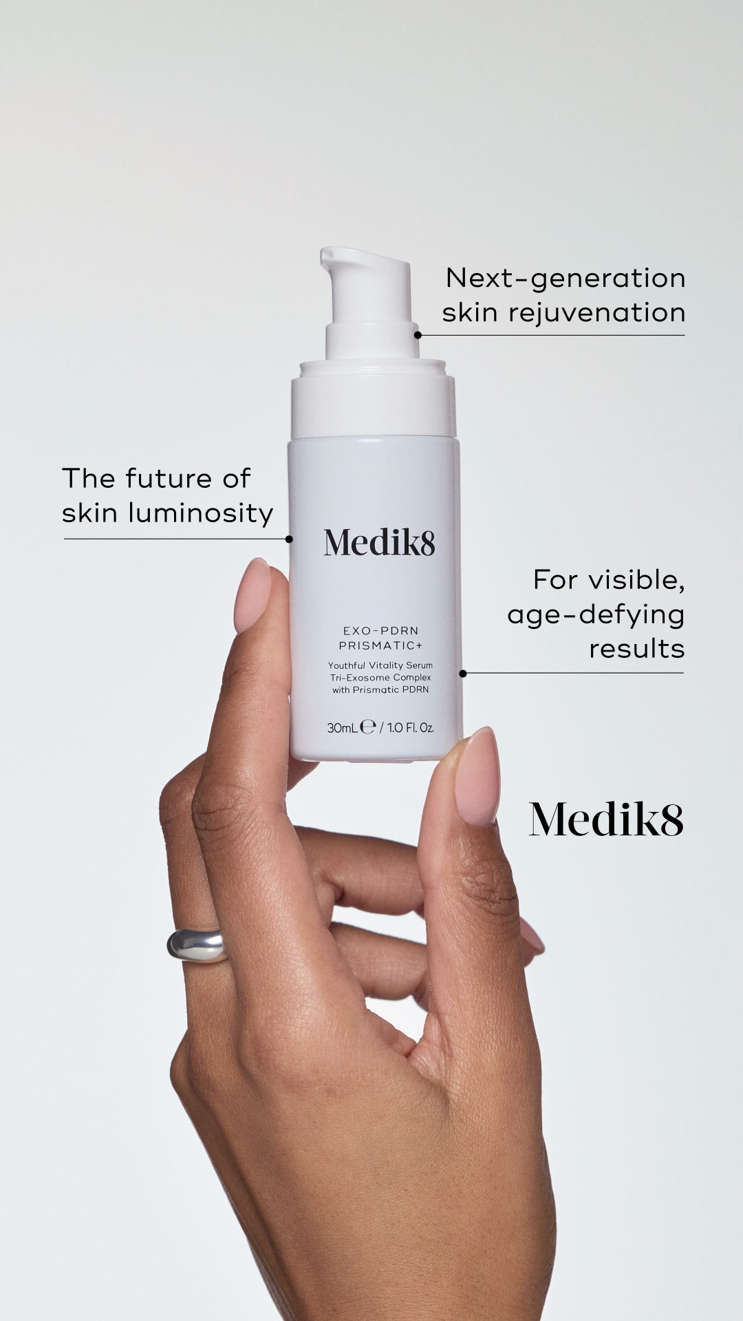 Medik8 ad: NEW EXO-PDRN PRISMATIC+