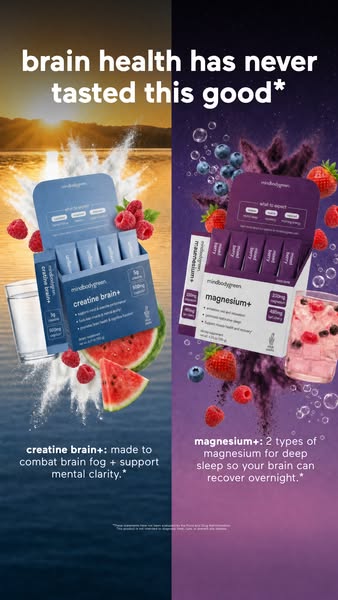 mindbodygreen ad: Brain fog? Lifted.* 🧠