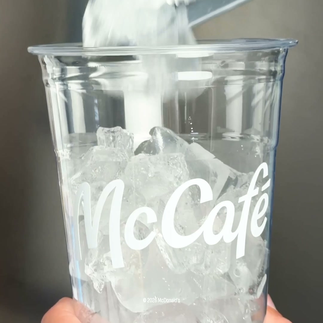 McDonald's ad: an artist at work on the all-new drinks.