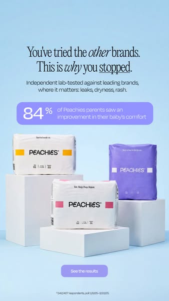 Peachies ad: Try them today for £12 🎉