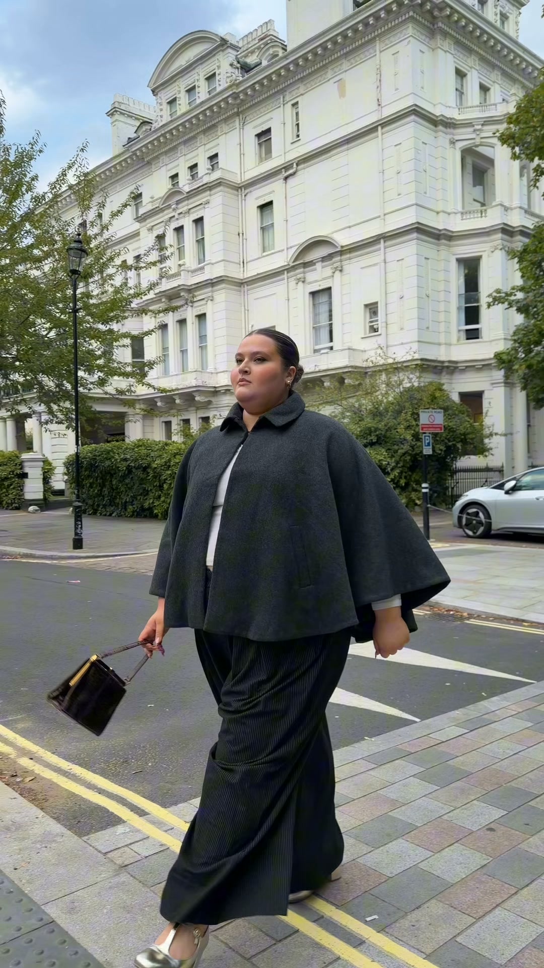 Snag Tights ad: Maximum drama, minimum effort: Meet the Collared Cape 🩶