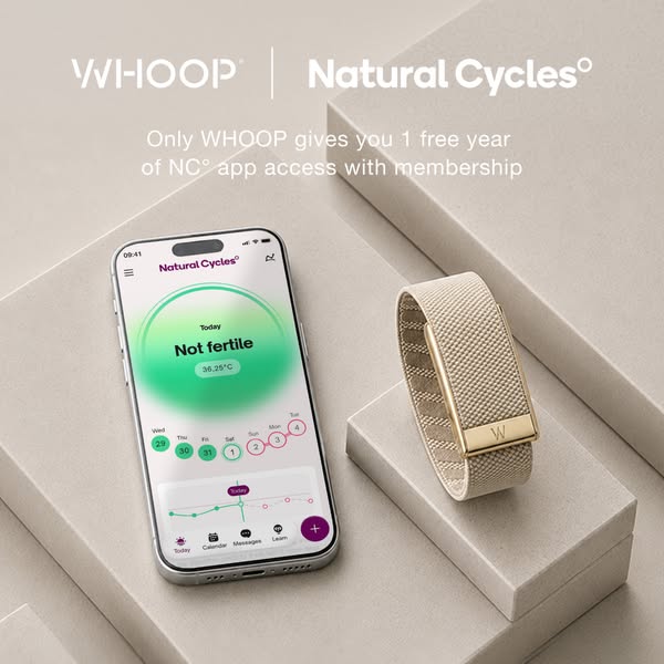 WHOOP ad: Get WHOOP x Natural Cycles°