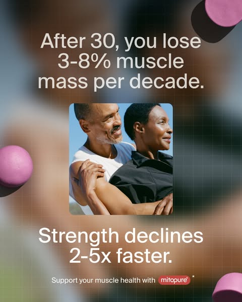 Timeline Longevity ad: Improve Muscle Health With Mitopure®