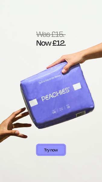 Peachies ad: Try them today for £12 🎉