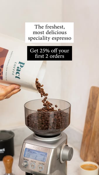 Pact Coffee ad: Freshly roasted to order ☕