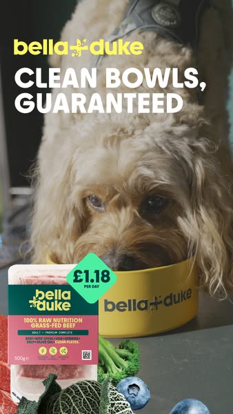 Bella+Duke ad: Bella+Duke raw dog food