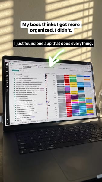 ClickUp ad: From ideas to execution.