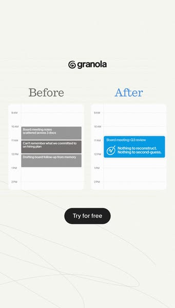 Granola ad: The AI notepad for meetings