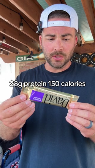 David Protein ad: 28g Protein. 150 Calories. 0g Sugar.