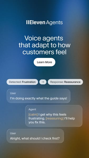 ElevenLabs ad: Every Mood Met With the Right Tone