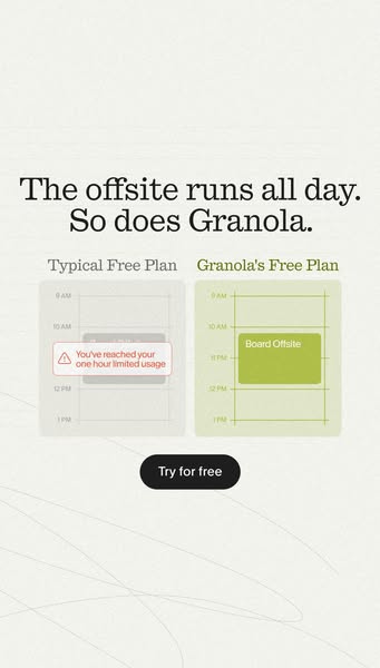 Granola ad: The AI notepad for meetings