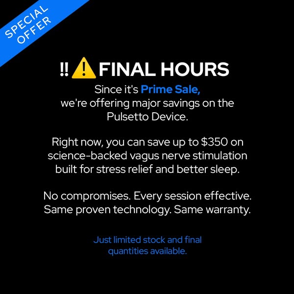 Pulsetto ad: PRIME DAY SALE - Up to $350 OFF TODAY!
