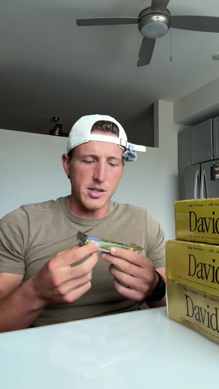 David Protein ad: 28g Protein. 150 Calories. 0g Sugar.